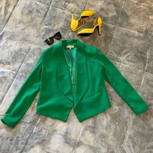 Philosophy Republic Clothing Green Open Front Blazer size 8